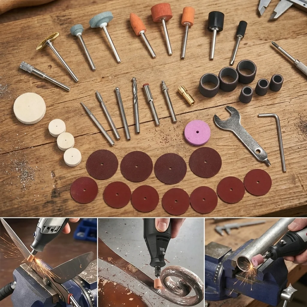 Kit de Acessórios Rotativos de 40 Peças, Acessórios para Moedor Elétrico para Fabricação de Joias e Polimento de Metais, Compatível Universalmente com Mini Furadeiras