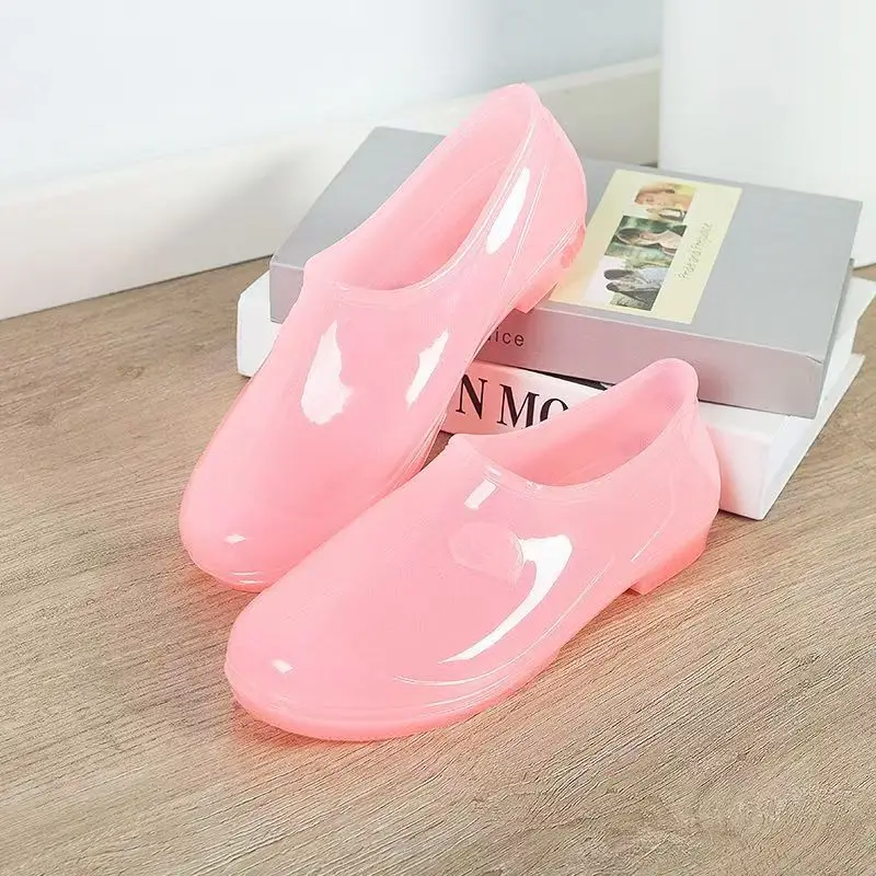 

Женская обувь с низким верхом и плоской подошвой, желейная подошва, мягкая подошва, нескользящая, с круглым носком, водонепроницаемая, легкая, быстросохнущая, кухонная рабочая обувь