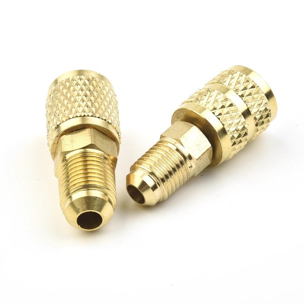 2x femelle/mâle 5/16 "SAE mâle/femelle 1/4" SAE pour R410 R32 R22 Valve de sécurité liquide climatisation réfrigérant réparation fluorure