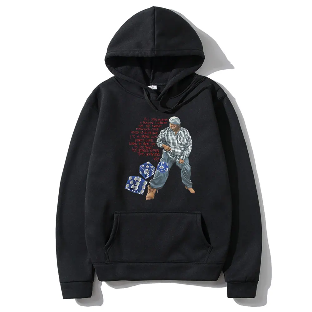 Rapper The Notorious Big Graphic Hoodie Vintage Biggie Smalls Hoodies Men Women Hip Hop Oversized Pullover Male Cool Streetwear