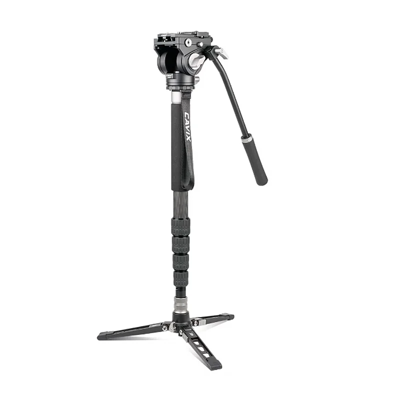 Photography CAVIX Heavy Duty Flexible Extendable Tripod Stand 5-Section Carbon Fiber Monopod for DSLR Camera Shooting