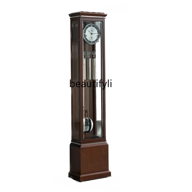 German Hermle Living Room Light Luxury the Grandfather Clock Modern Minimalist Machinery Pendulum Clock American Clock