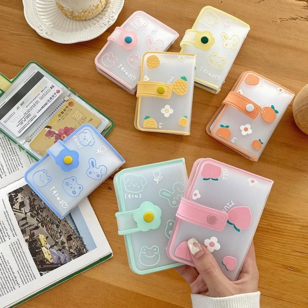 New 20 Card Pockets PVC Women Wallet Large Capacity Business Card Case Waterproof Transparent Cards Bag Coin Purse