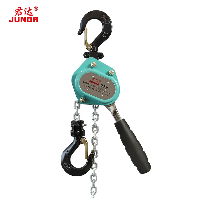 Imagem -05 - Junda Mini Lever Chain Block Manual de Gancho e Punho 250kg 500kg 750kg 15 m 3m 6m