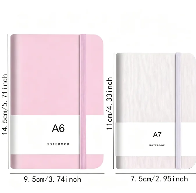 Small Fresh A7A6 Pocket Book Efficiency Handbook Record Notebook Lightweight Imitation Leather Notepad