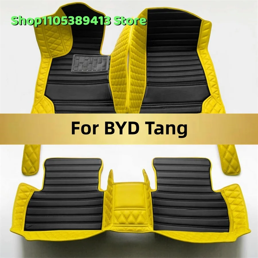 Mats Carpets Leather Custom Car Floor Mats For BYD Tang 2024 2025 2026 2027 2028 Car Mat Accessories