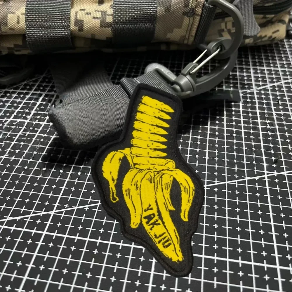 Salam taktis Banana Yak JIU Patch bordir penggemar Tentara Morale lencana ransel luar ruangan rompi DIY Patch untuk pakaian