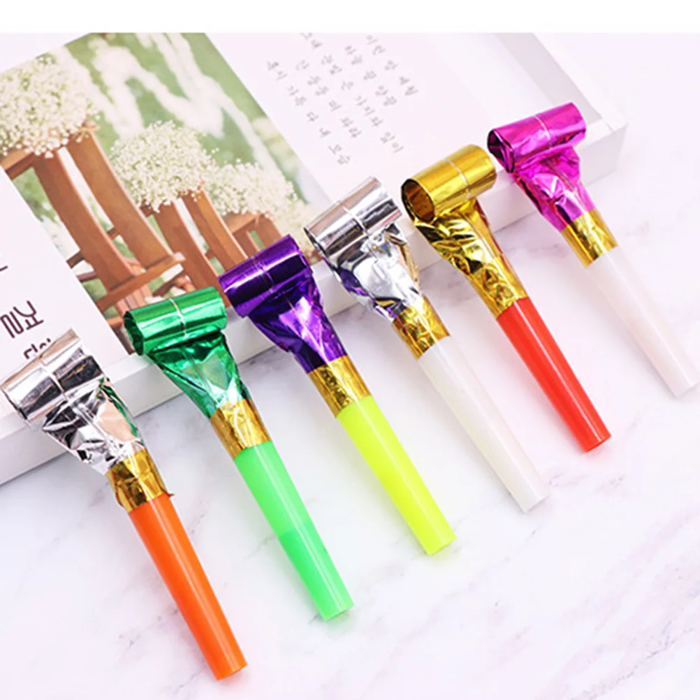 50 PCS Funny Child Kids Toys Loud Whistle Whistles with Lanyard Party Noise Maker