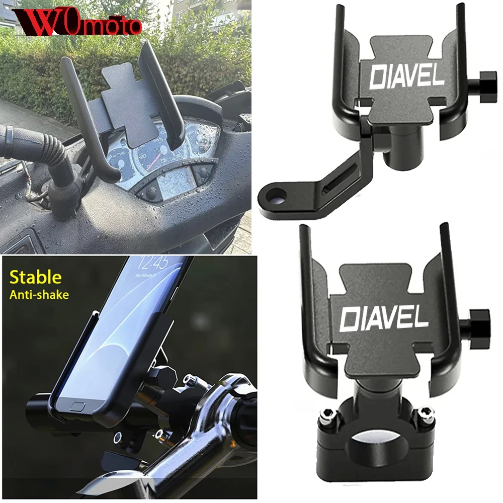 

Новинка для Ducati Diavel XDiavel V4, универсальное зеркало для мотоцикла, держатель для мобильного телефона, GPS-подставка, кронштейн, аксессуары