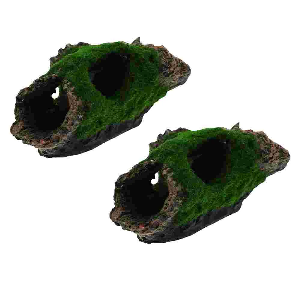 Hollow Tree Trunk Aquarium Hole Landscaping Decoration Fish Tank Accessory Resin