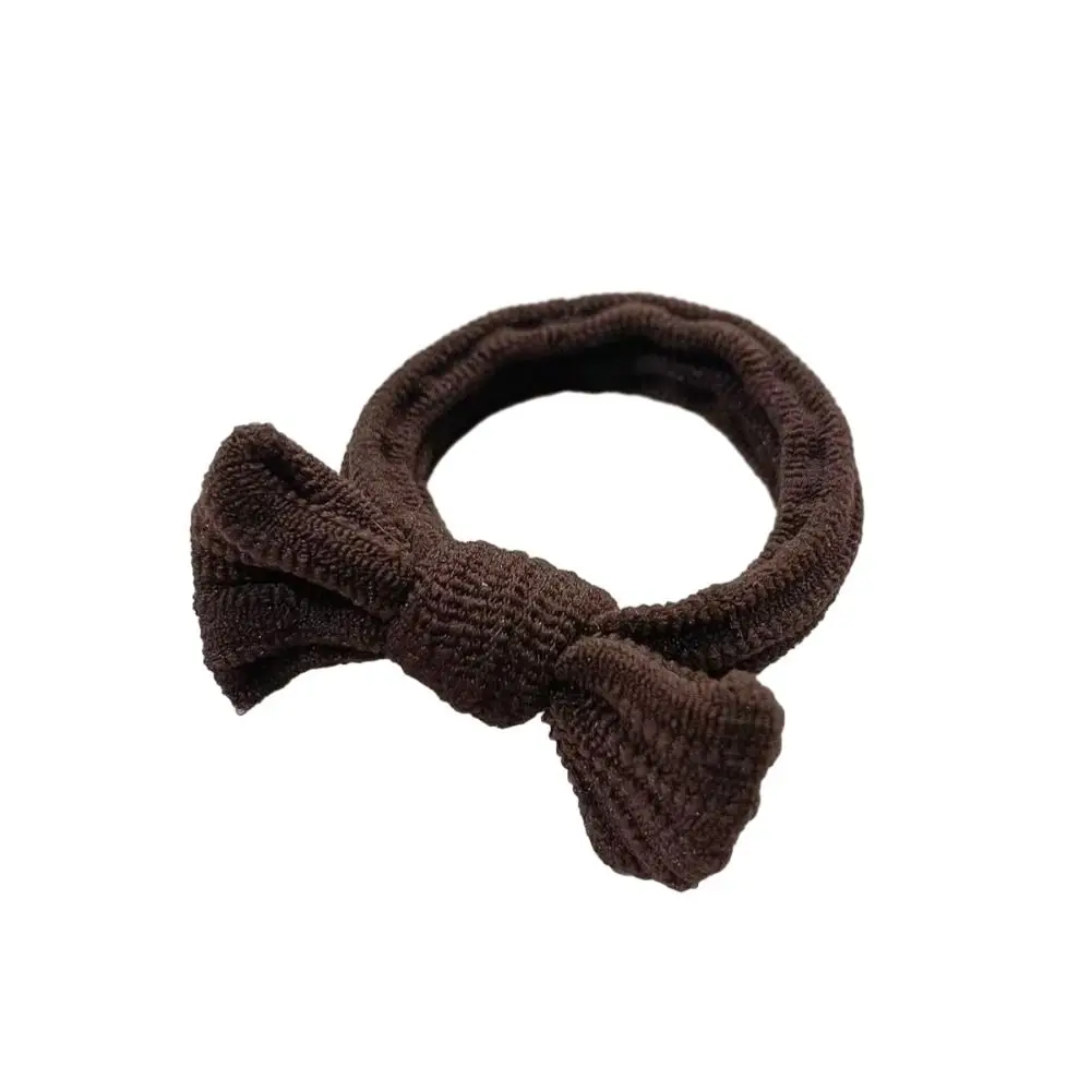 1pcs New Flocking Bow Hair Ring 5Colors Tie Ponytail Hair Circle colourful hair band Women