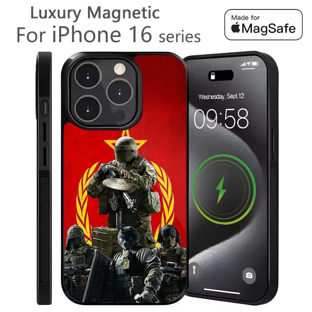 

R-Rainbow Game S-Six S-Siege Phone Case For iPhone 16,15,14,13,12,11,Plus,Pro,Max Mini Magsafe Magnetic Wireless Charging