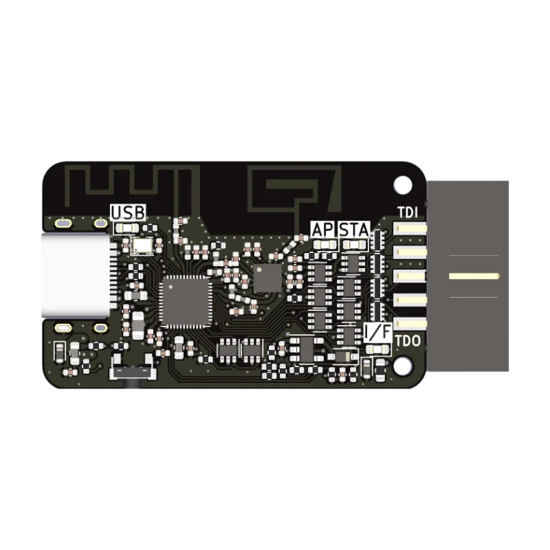 Wireless debugger simulator high-speed CMSIS-DAP serial port Wifi6 5GHz interference free