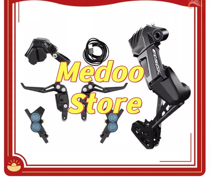 

WHEELTOP EDS OX 2.0, электронная беспроводная система переключения передач, 3-14 скоростей, 4-поршневой гидравлический дисковый тормоз