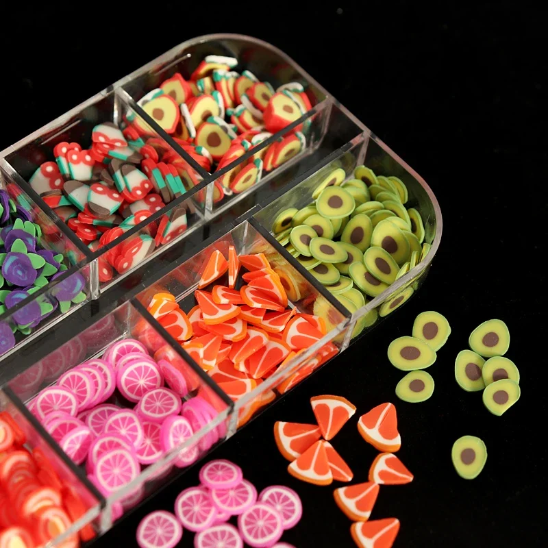 Fruit Slices Filler For Resin Shakers Nail Art Decorations Charms DIY Kawaii Polymer Clay Fruits Slimes Jewelry DIY Accessories