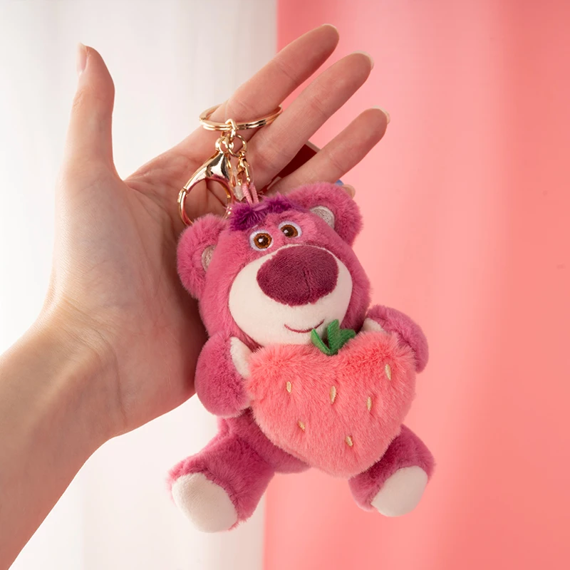 Disney Lotso Dessert Series juguete de peluche llavero de muñeca de Anime dibujos animados y lindo colgante de mochila juguetes para niños regalo de cumpleaños