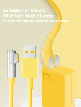 Originální 67W 6A USB super rychlý nabíjecí adaptér pro Xiaomi Mi 12 11 Type-C kabel pro POCO X5 X4 Pro Redmi Note 10 11 Charge 8 nejlepší prodej Nabíječka pro Redmi Note 10 Pro - №6