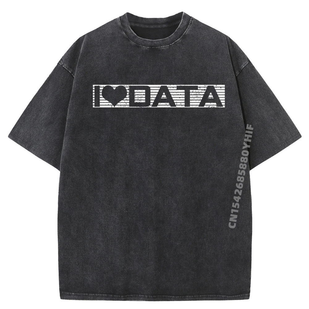 

Data Science Computer Programming Streetwear Men Sale Camisetas Hombre Vintage Washed Shirt Mens Clothes