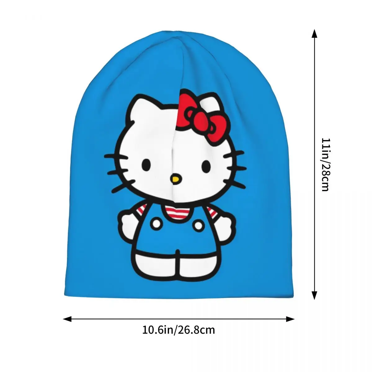 Gorro Kawaii de Hello Kitty para hombre y mujer, gorros para exteriores, gorros cálidos de doble uso para primavera