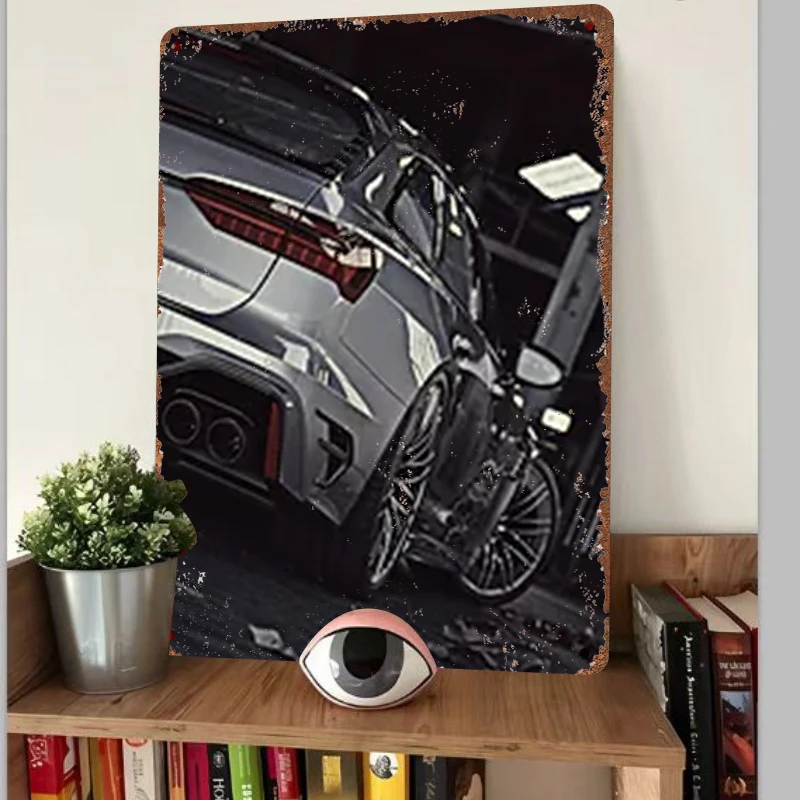 Custom Car Rear View Metal Wall Art Modern Home Decor Living Room Bedroom Art Hanging