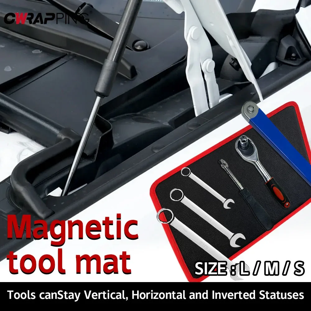 Tappetino per attrezzi magnetico Tappetino portautensili flessibile Vassoi meccanici Portatile e portaoggetti per viti e chiavi Attrezzatura ausiliaria