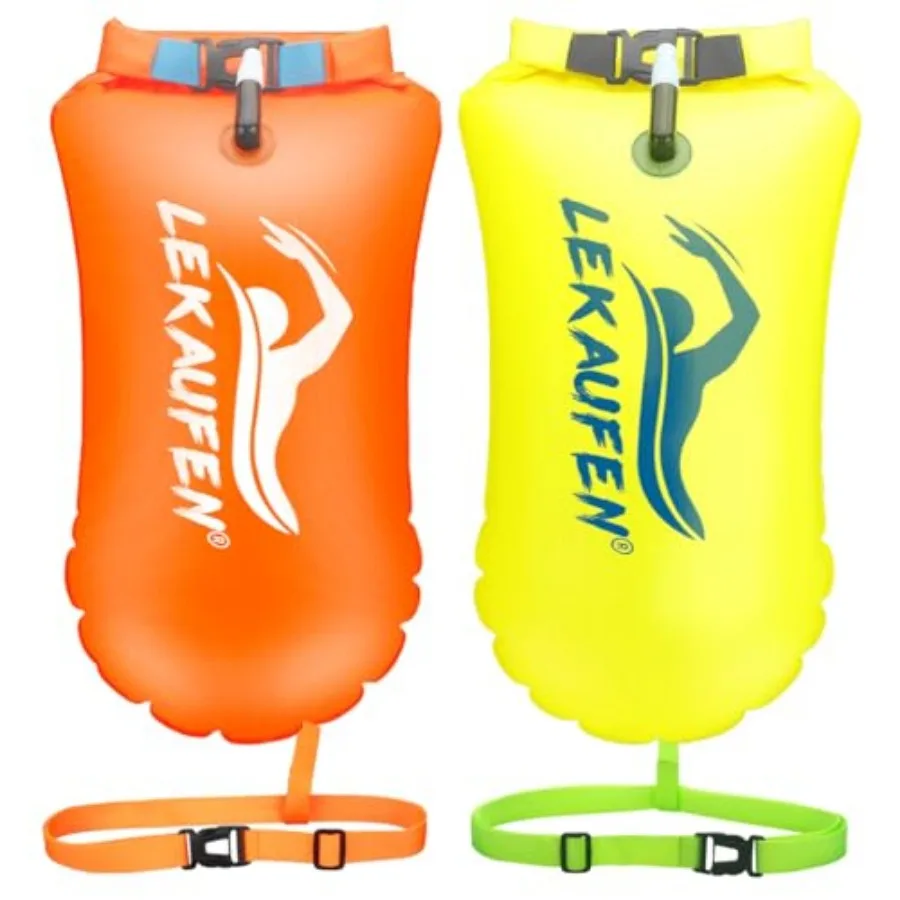 

Swim Buoy for Open Water 2 Pack, 20L Swim Safety Float Waterproof Dry Bag for Swimmers Triathletes Kayakers Snorkelers, Swimmin