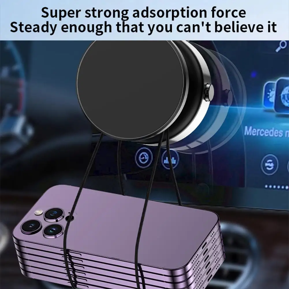 X9C 360° Adjustable Wirless Charging Car Mount Mobile Phone Holder Magnetic Vacuum Adsorption Ultra Stable Suction Cup Bracket