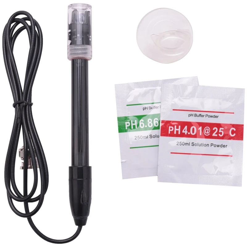 

2025 New 1Pcs Ph-201 Black Laboratory Electrode Electrode Sensor Connector Probe Ph Composite Electrode