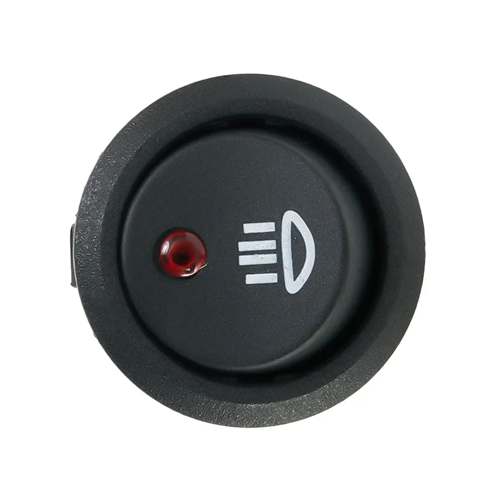 23mm On Off Rocker Switch Round DC12V 20A Red Led Fog Light Lamp Symbol Car Van Truck LED Light Boat Fog Light Switch