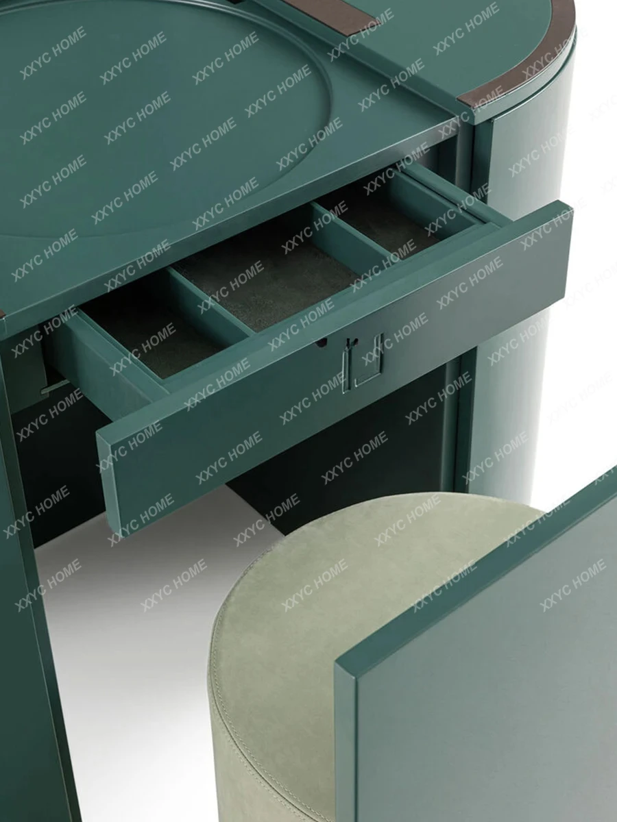 Italiaanse minimalistische lichte luxe kaptafel Verplaatsbare slaapkamerdressoir Moderne lichte luxe make-uptafel Geavanceerd gevoel