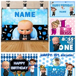 Disney Boss Baby Movie Cartoon Girl Boy Kid Birthday Party Banner sfondo personalizzato Child Room Photography Poster Decor Background