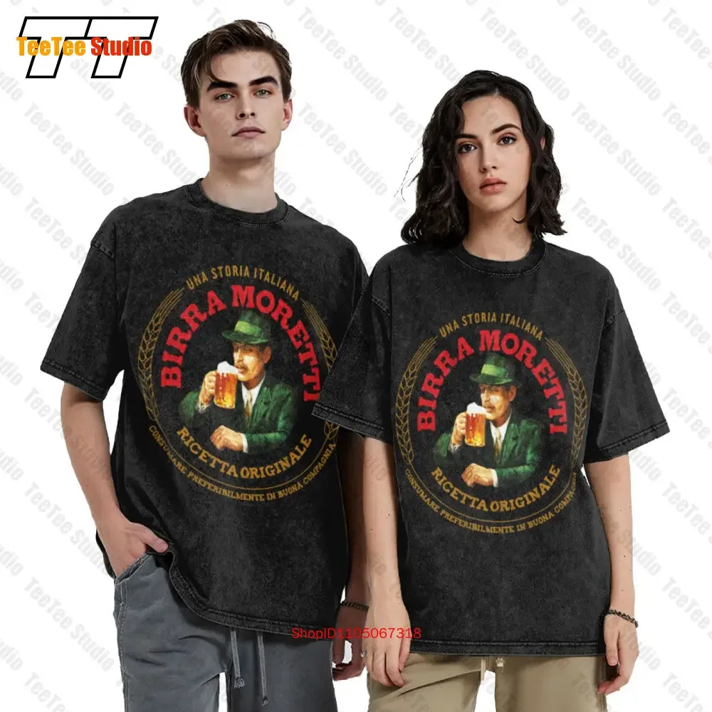 Birra Moretti Italian Beer Alcohol Drink Vintage Oversized T-Shirt GMZV