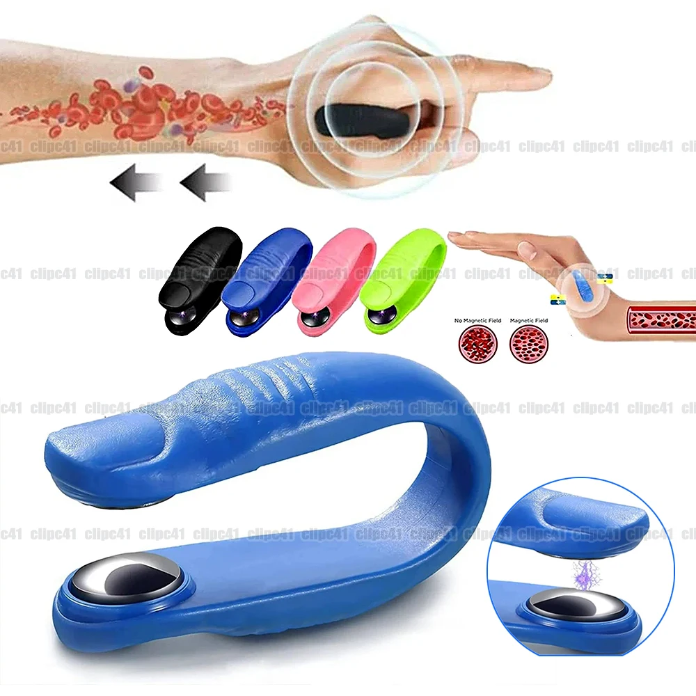 1Pc Portable Mini Magnetic Finger Joint Hand Massager Wearable Acupressure Massager Headache Relief For Blood Circulation
