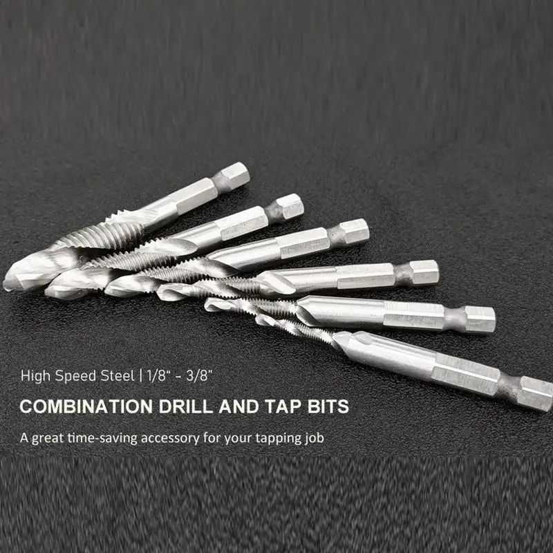 Imagem -02 - Parafuso Rosqueamento Bit Ferramenta Escareador Brocas Conjunto de Resistente ao Desgaste Torneiras de Parafuso Kit de Ferramentas em Tamanho Métrico m3 m4 m5 m6 m8 M10
