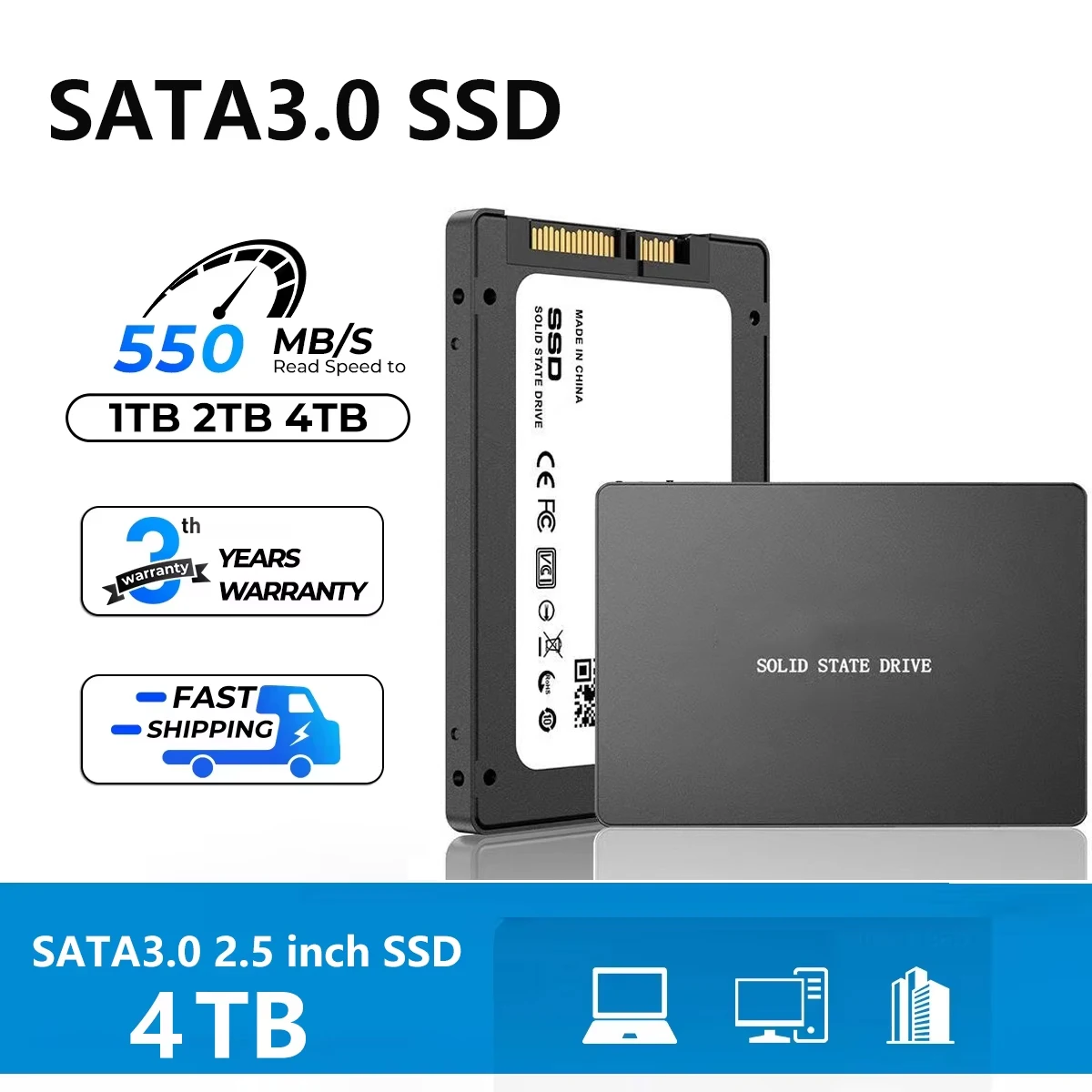 

Sata3 SSD 1TB 2.5 Inch "Internal Hard Drive Disk 128GB 256GB 512GB HDD Solid State Hard Disk for Laptop Desktop