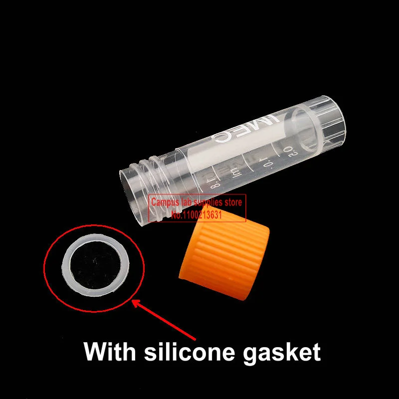 50 Stks/partij Laboratorium 1.8Ml Plastic Geschaald Bevriezing Buis, Conserveermiddel Sample Cryovial