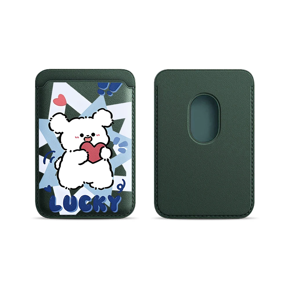 Lucky Puppy Leder-Kartenetui Handyhülle Kartenhalter für Magnetische Hülle Geeignet für alle iPhone Magsafe Karten-Handy-Rückseiten-Taschen – Detail 18
