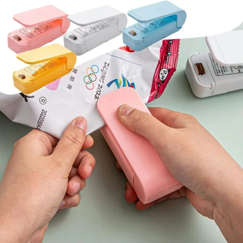 1/2/3pcs Mini Heat Sealing Machine Package Sealer Bags Thermal Plastic Food Bag Closure Portable Sealer Packaging Heat Sealer
