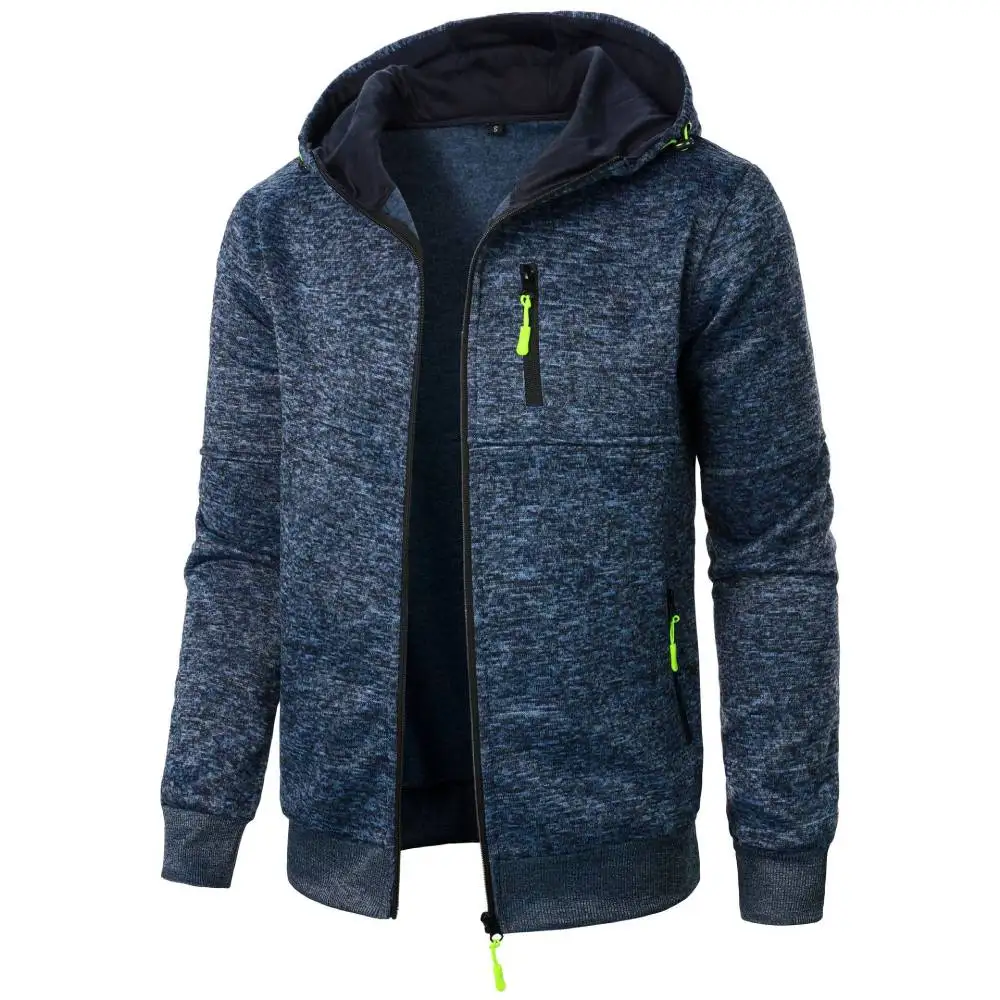 

Men Sweatshirts Trendy Hoodies Jacket Athletic Cardigan Sweaters Coats Jacquard Sportwear Outerwear Fleece Warm Hoody Streetwear