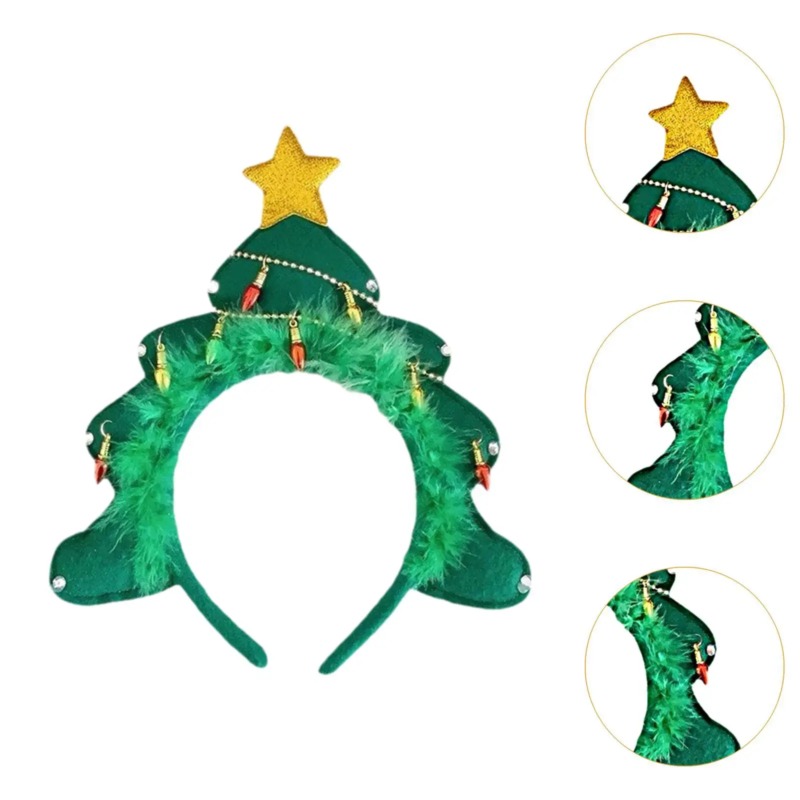 Christmas Headband Cute Christmas Hair Hoop for Stage Show Holiday Festival