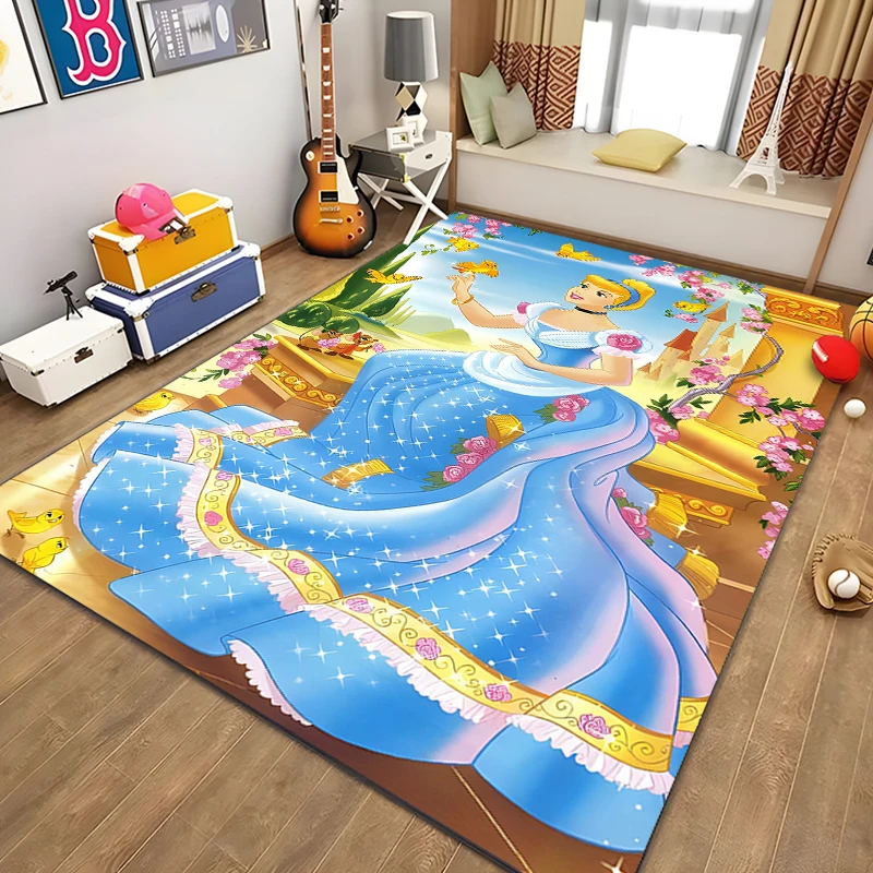 Disney Cinderella Pattern Carpets Bedroom Play Mats Rug Bedroom Decor Carpet Livingroom Rug Crawl Mat Christmas Gift Rug