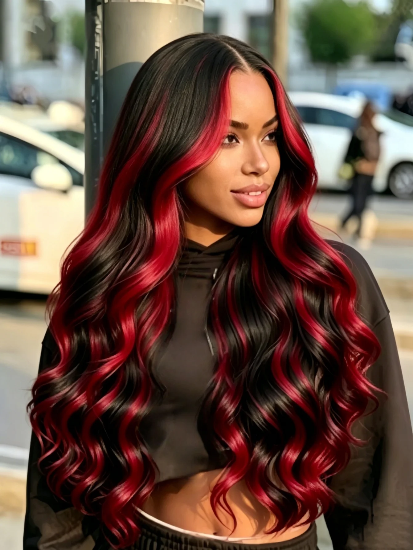 

Highlight 99j Burgundy Lace Front Wigs Human Hair 13x4 HD Transparent Body Wave Lace Front Wigs Human Hair Pre Plucked With Natural Hairline 200 Density Water Wave Human Hair Wig For Women With Baby Hair