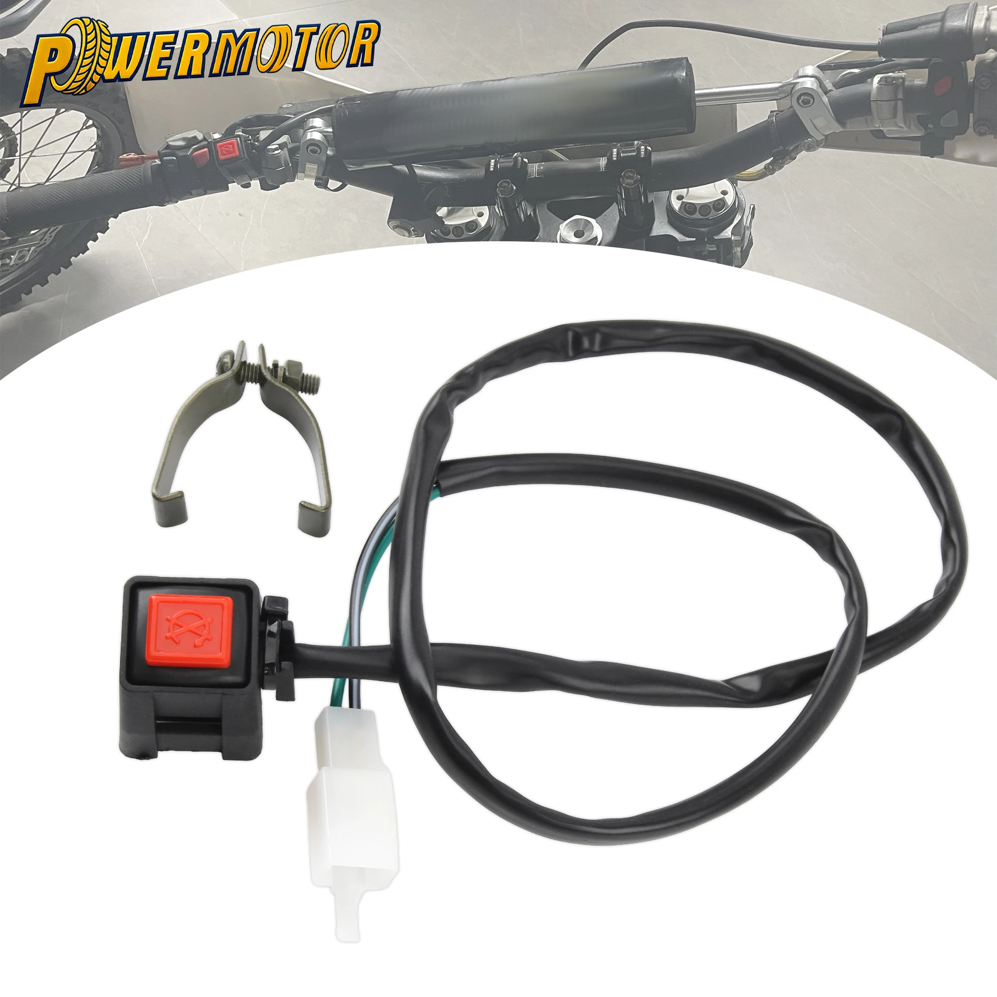 

Universal Motorcycle 22mm Handlebar Ignition Switch Start Button For Yamaha Honda KTM Suzuki Kayo ATV UTV Dirt Bike Accessories