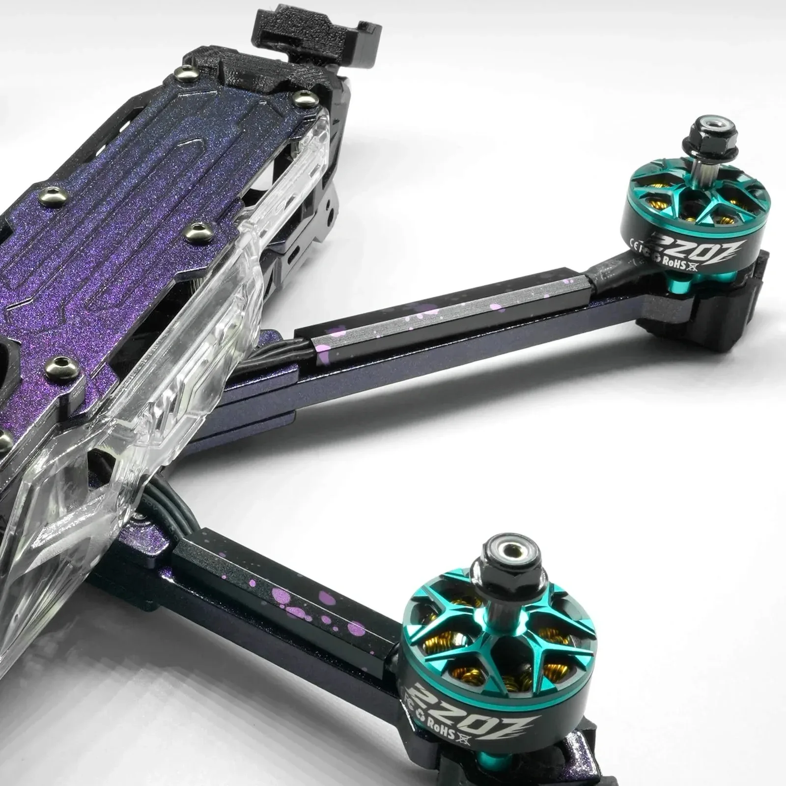DolphinRC Motor Wire Aluminum Alloy Protection Tube Set Motor Hub Protection Arm Black/Purple Multi-Color For FPV Frame Kit