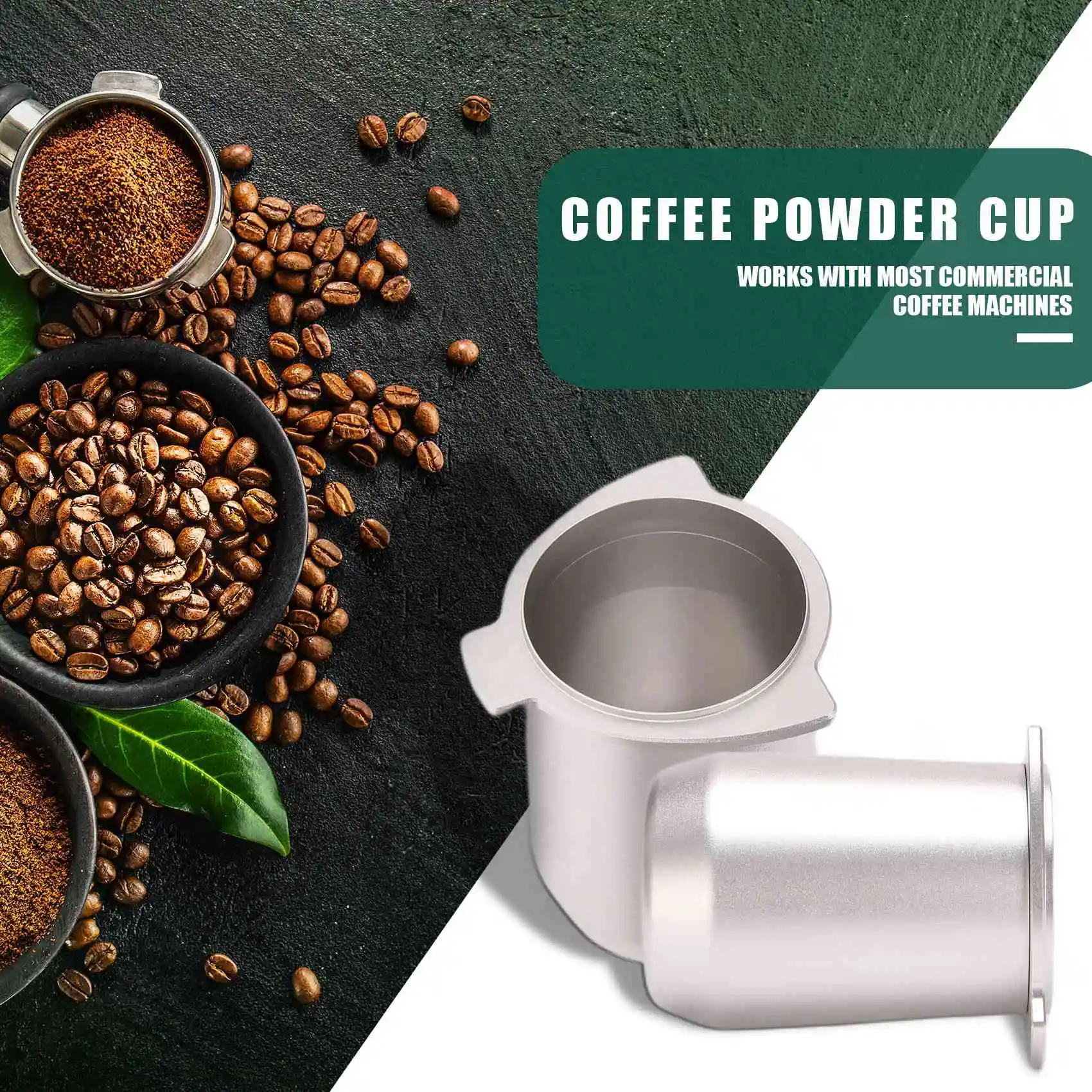 SLQZT per alimentatore per polvere per tazza dosatrice per caffè in acciaio inossidabile serie 8, per tazza dosatrice per macchina per caffè espresso 870 da 53 mm