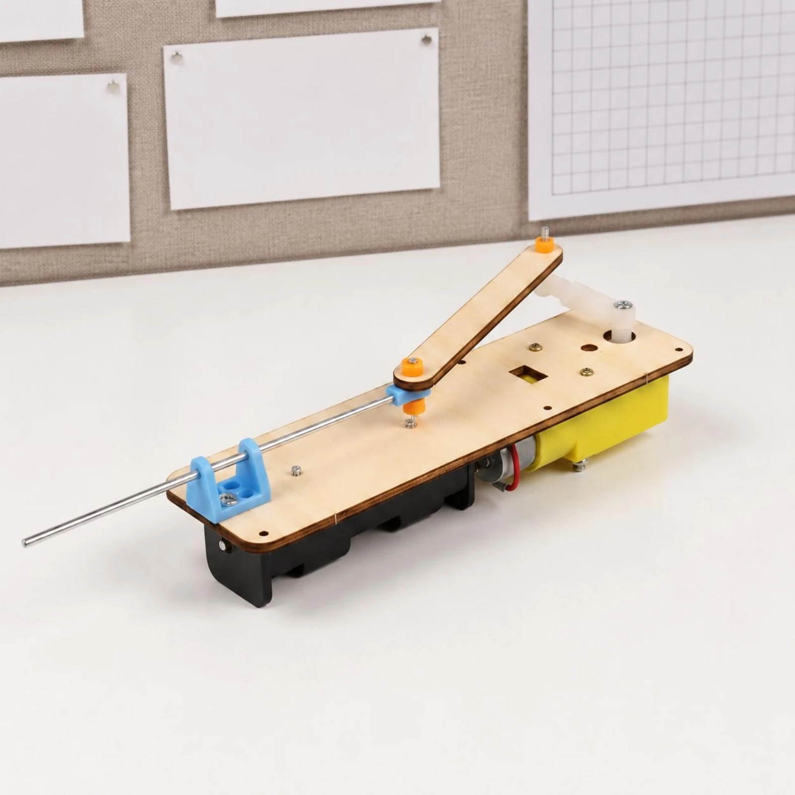 Picture 6: Reciprocating Linkage Model Telescoping Rod Linear-Motion Linkage Classroom Apparatus Adjustable Stroke Pre-Drilled Holes