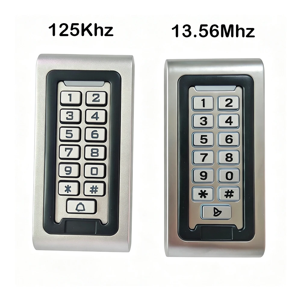 LED Backlight Metal Keypad RFID 13.56mhz/125Khz Access Control System Proximity Card Standalone 2000 Users Door Access Control