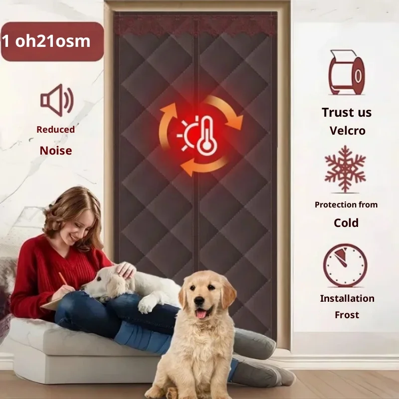 

Magnetic Thermal Insulation Door Curtain Waterproof Warm-Keeping Door Curtain Oxford Closed by Magnets Wood Doors