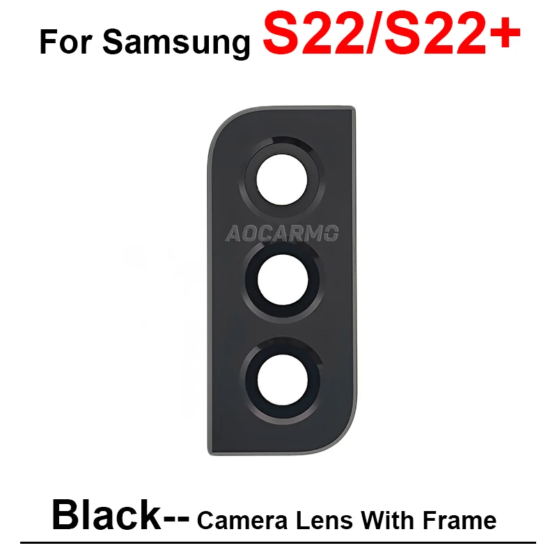 عدسة الكاميرا الخلفية باللون الوردي والأخضر والأسود والأبيض مع قطع غيار الإطار لهاتف سامسونج جالاكسي S22 Plus Ultra S22+ S22Ultra