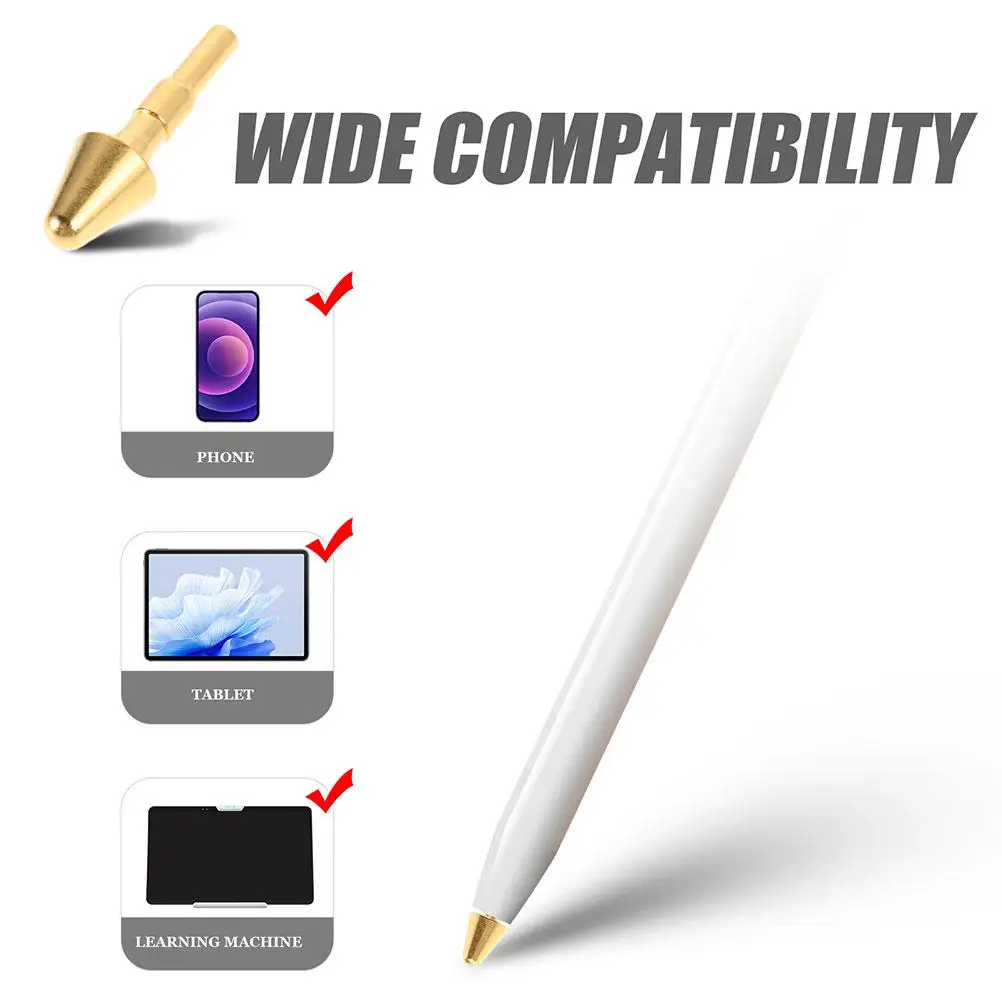 4 ชิ้นหน้าจอสัมผัสหัวปากกาสําหรับเคล็ดลับการเปลี่ยนดินสอสไตลัส Capacitive Nibs แท็บเล็ตสมาร์ทโฟนความเข้ากันได้ทนทาน